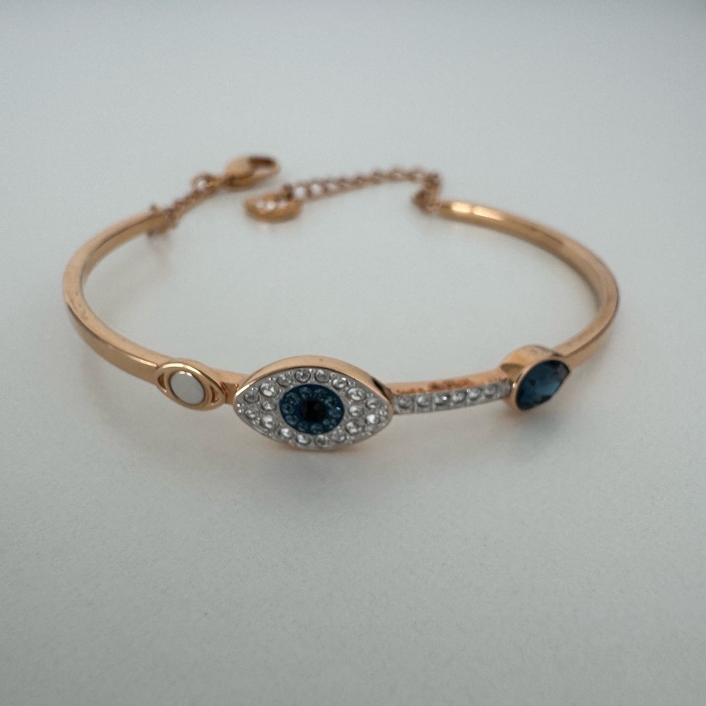 Swarovski Rose Gold and Blue Eye Bracelet